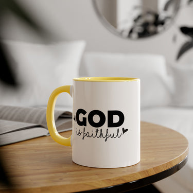 Faith Culture - God Is Faithful - Christian Accent Coffee Mug, 11oz