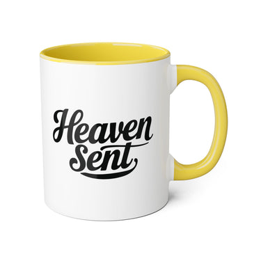 Faith Culture - Heaven Sent - Christian Accent Coffee Mug, 11oz Yellow 11oz