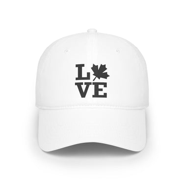 Faith Culture – LOVE Maple Leaf Baseball Cap – White | Canadian-Inspired Love Statement Hat White One size