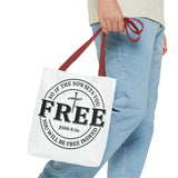 Faith Culture β So If the Son Sets You Free John 8:36 Christian Tote Bag 13" Γ 13'' Red