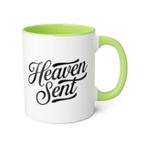Faith Culture - Heaven Sent - Christian Accent Coffee Mug, 11oz Light Green 11oz