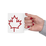 Faith Culture – Red Maple Leaf Canada Mug – 11oz & 15oz | Patriotic Canadian Coffee Cup