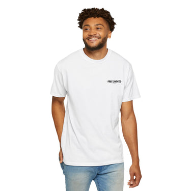 Faith Culture – Free Indeed Christian T-Shirt – White | John 8:36 Scripture Tee