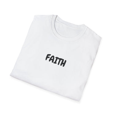 Faith Culture – Faith Unisex T-Shirt – White | Minimalist Christian T-Shirt Rooted in Hebrews 11:1 White
