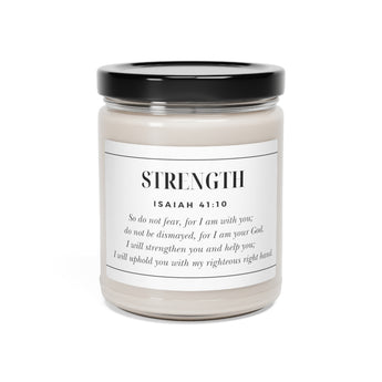 Strength Isaiah 41:10 Christian Scented Soy Candle, 9oz