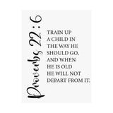 Faith Culture - Train Up a Child Christian Poster Proverbs 22:6 Scripture Wall Art