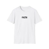 Faith Culture – Faith Unisex T-Shirt – White | Minimalist Christian T-Shirt Rooted in Hebrews 11:1