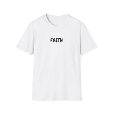 Faith Culture – Faith Unisex T-Shirt – White | Minimalist Christian T-Shirt Rooted in Hebrews 11:1