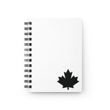 Faith Culture β Black Maple Leaf Spiral Journal | Minimalist Canadian Notebook for Everyday Use One Size