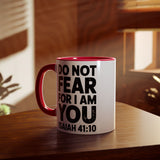 Faith Culture - Do Not Fear, For I Am With You - Isaiah 41:10 - Christian Accent Coffee Mug, 11oz Red 11oz