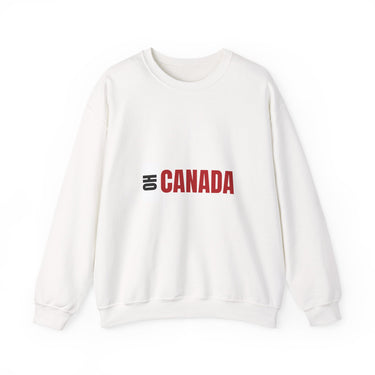 Faith Culture – Oh Canada Crewneck Sweatshirt – White | Classic Anthem-Inspired Pullover White
