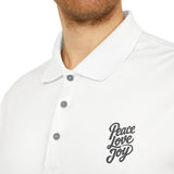 Faith Culture - Peace Love Joy - Christian Unisex Performance Polo by adidasĀ®