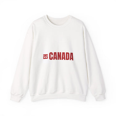 Faith Culture – Eh Canada Crewneck Sweatshirt – White | Fun & Friendly Canadian Expression Pullover