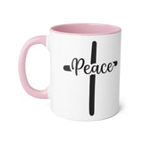 Faith Culture - Peace in Christ - Christian Accent Coffee Mug, 11oz Pink 11oz