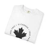 Faith Culture - O Canada Anthem Maple Leaf Unisex T-Shirt – White | Strong and Free Tee