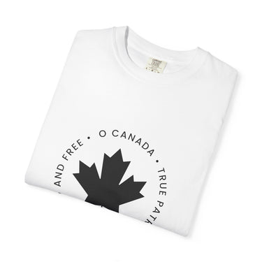 Faith Culture - O Canada Anthem Maple Leaf Unisex T-Shirt – White | Strong and Free Tee