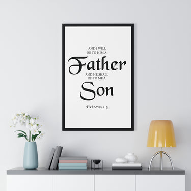 Faith Culture - Hebrews 1:5 Christian Scripture Wall Art Father and Son