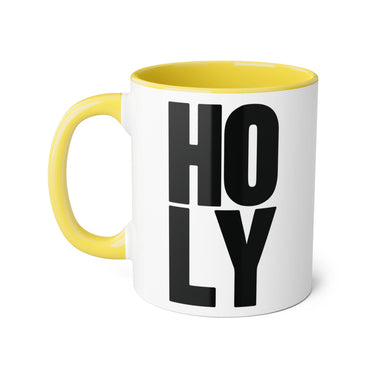 Holy Accent Mug - 11oz Coffee Cup for Inspirational Gifts Yellow 11oz
