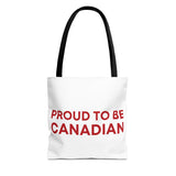 Faith Culture – Proud to Be Canadian Tote Bag | Everyday Patriot Carryall 13" × 13'' Black