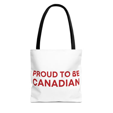 Faith Culture – Proud to Be Canadian Tote Bag | Everyday Patriot Carryall 13" × 13'' Black