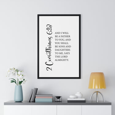 Faith Culture - 2 Corinthians 6:18 Christian Scripture Wall Art Sons and Daughters of God