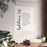 Faith Culture - Abba Father Christian Poster Galatians 4:6 Scripture Wall Art