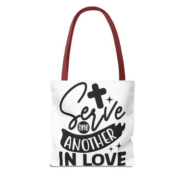 Faith Culture - Serve One Another in Love Christian Tote Bag - Galatians 5:13 Bible Verse