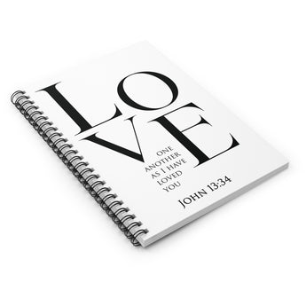 Love One Another - John 13:34 - Christian Spiral Notebook - Ruled Line