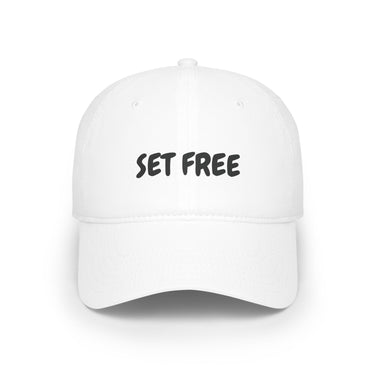 Faith Culture – Set Free Christian Baseball Cap | John 8:36 Inspired Design White One size