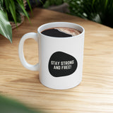 Faith Culture – Stay Strong and Free Mug – 11oz & 15oz | Empowering Canadian Coffee Cup 11oz