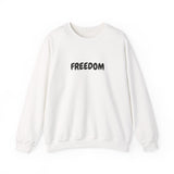 Faith Culture β Freedom Unisex Crewneck Sweatshirt β White | Bold Christian Statement Sweatshirt Inspired by Galatians 5:1