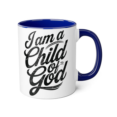 Faith Culture - Child of God - Christian Accent Coffee Mug, 11oz Blue 11oz