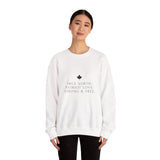 Faith Culture β True North Strong & Free Crewneck Sweatshirt β White | Minimalist Canadian Anthem Pullover
