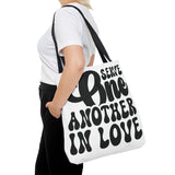 Faith Culture - Serve One Another in Love Christian Tote Bag - Inspirational Bible Verse Galatians 5:13