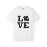 Faith Culture - LOVE Maple Leaf Unisex T-Shirt – White | Canada-Inspired Minimalist Tee