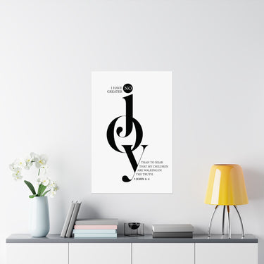 Faith Culture - No Greater Joy Christian Poster 3 John 1:4 Scripture Wall Art