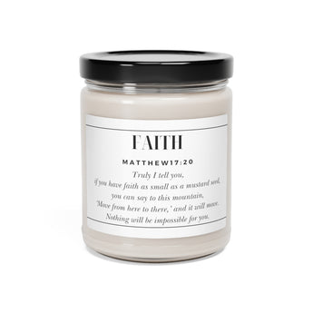 Faith Matthew 17:20 Christian Scented Soy Candle, 9oz