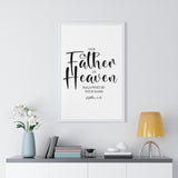 Faith Culture - Matthew 6:9 Christian Scripture Wall Art Our Father in Heaven