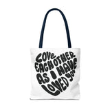 Faith Culture - Serve One Another in Love Christian Tote Bag - Galatians 5:13 Bible Verse