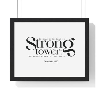 Strong Tower - Proverbs 18:10 - Christian Wall Art