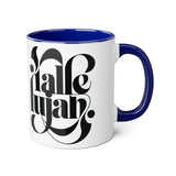 Faith Culture - Hallelujah - Christian Accent Coffee Mug, 11oz Blue 11oz