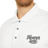 Faith Culture - Heaven Sent - Christian Unisex Performance Polo by adidasĀ® White