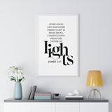Faith Culture - James 1:17 Christian Scripture Wall Art Father of Lights