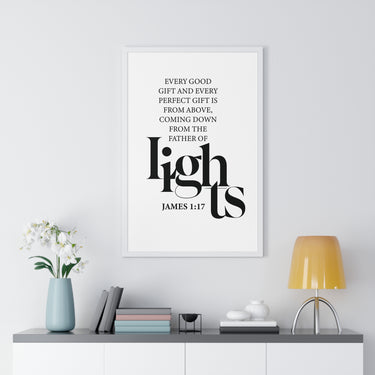 Faith Culture - James 1:17 Christian Scripture Wall Art Father of Lights