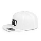 Faith Culture - GOD with Cross - Christian Snapback Hat, Flat Bill Cap for Men and Women