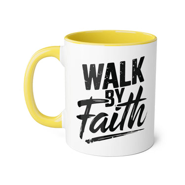 Faith Culture - Walk by Faith - Christian Accent Coffee Mug, 11oz