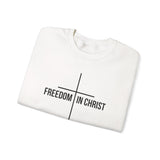 Freedom in Christ Christian Sweatshirt | Galatians 5:1 Scripture Apparel