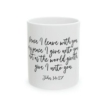 John 14:27 Peace I leave With you Bible Verse Christian Ceramic Mug 11oz