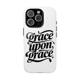 Faith Culture – Grace Upon Grace Christian Tough Phone Case iPhone 16 Pro Glossy