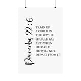 Faith Culture - Train Up a Child Christian Poster Proverbs 22:6 Scripture Wall Art 20″ x 30″ Matte